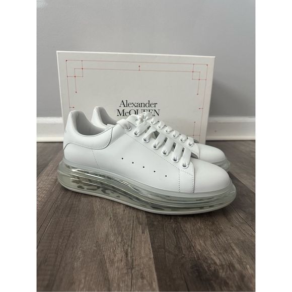 Alexander McQueen Men's Oversized Gel Sole Leather Platform Sneakers - Picture 6 of 14